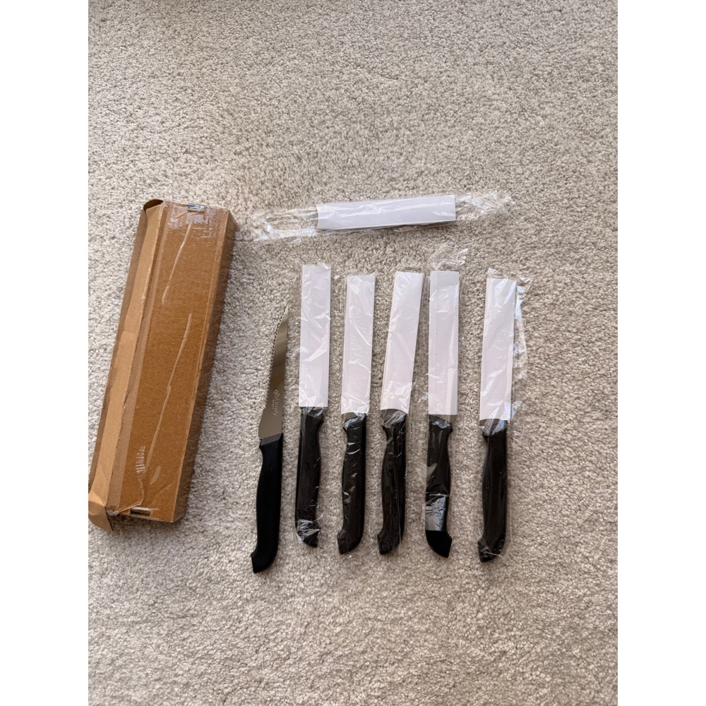 Farberware Black and Silver Kitchen Knife Set - 6 Pieces